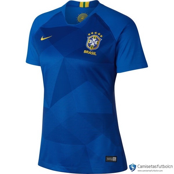 Camiseta Seleccion Brasil Segunda equipo Mujer 2018 Azul